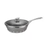 Cookware AMERCOOK 11 In. Die Cast Aluminum Round Wok And Lid With Induction Bottom