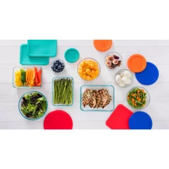Bakeware Pyrex Simply Store 18-Piece Glass Storage Set With Assorted Colored Lids 7 Bakeware Pyrex Simply Store 18-Piece Glass Storage Set With Assorted Colored Lids -Weston Shop assorted pyrex bakeware sets 1110608 4f 1000