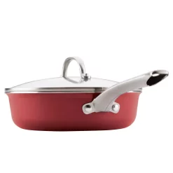 Cookware Ayesha Curry Home Collection 3 Qt. Aluminum Nonstick Saute Pan In Sienna Red With Glass Lid 7 Cookware Ayesha Curry Home Collection 3 Qt. Aluminum Nonstick Saute Pan In Sienna Red With Glass Lid -Weston Shop ayesha curry saute pans 10773 66 1000