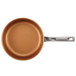 Alternative view of Cookware Ayesha Curry Home Collection 3 Qt. Aluminum Nonstick Saute Pan In Brown Sugar With Glass Lid