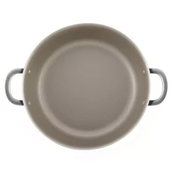 Alternative view of Cookware Ayesha Curry Home Collection 7.5 Qt. Aluminum Nonstick Stock Pot In Twilight Teal With Glass Lid