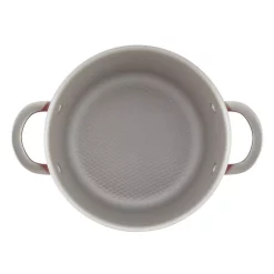 Cookware Ayesha Curry Home Collection 4.5 Qt. Porcelain Enamel Nonstick Covered Saucepot In Sienna Red -Weston Shop ayesha curry stock pots 10744 a0 1000