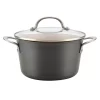 Cookware Ayesha Curry Home Collection 4.5 Qt. Hard Anodized Aluminum Covered Saucepot 1 Cookware Ayesha Curry Home Collection 4.5 Qt. Hard Anodized Aluminum Covered Saucepot -Weston Shop ayesha curry stock pots 80262 64 1000