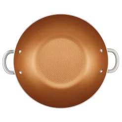 Alternative view of Cookware Ayesha Curry Home Collection 14 In. Porcelain Enamel Nonstick Wok In Brown Sugar
