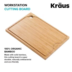 Cutlery KRAUS 12 In. Solid Bamboo Workstation Kitchen Sink Cutting Board 13 Cutlery KRAUS 12 In. Solid Bamboo Workstation Kitchen Sink Cutting Board -Weston Shop bamboo kraus cutting boards kcb ws103bb 1d 1000