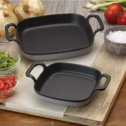 Alternative view of Bakeware Bayou Classic 8 In. Enameled Weathered Gray Baking Dish