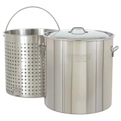 Cookware Bayou Classic 162 Qt. Stainless Steel Stock Pot With Lid