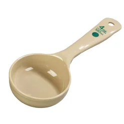 Bakeware Carlisle 4 Oz. Short Handle Polycarbonate Solid Portioning Spoon In Beige (Case Of 12)