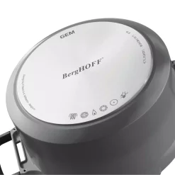 Cookware BergHOFF GEM Stay Cool 4.1 Qt. Cast Aluminum Nonstick Saute Pan In Gray With Glass Lid -Weston Shop berghoff saute pans 2307424 1f 1000