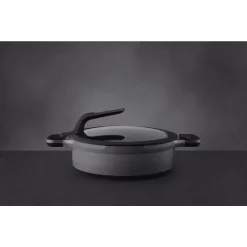 Cookware BergHOFF GEM Stay Cool 4.1 Qt. Cast Aluminum Nonstick Saute Pan In Gray With Glass Lid -Weston Shop berghoff saute pans 2307424 31 1000