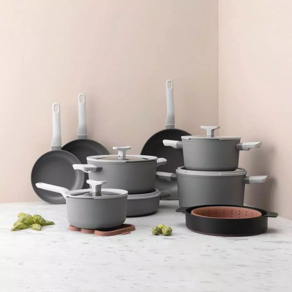 Cookware BergHOFF Leo 3.1 Qt. Aluminum Nonstick Saute Pan In Grey With Glass Lid And Dual Handles 5 Cookware BergHOFF Leo 3.1 Qt. Aluminum Nonstick Saute Pan In Grey With Glass Lid And Dual Handles - Image 3