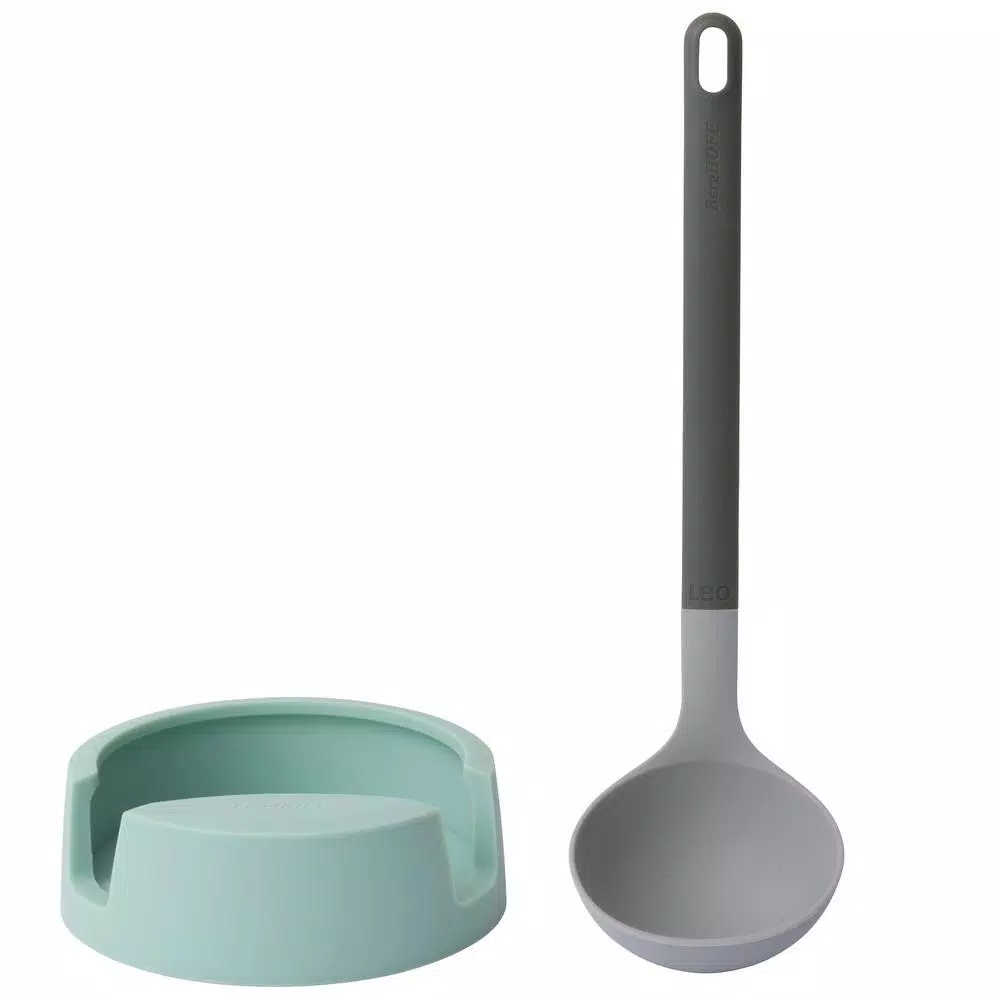 Kitchen Utensils BergHOFF Leo 2-Piece Gray And Mint Ladle Holder Set 3 Kitchen Utensils BergHOFF Leo 2-Piece Gray And Mint Ladle Holder Set