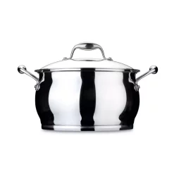 Cookware BergHOFF Essentials Zeno 7 Qt. Stainless Steel Stock Pot With Glass Lid