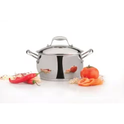 Cookware BergHOFF Essentials Zeno 10.6 Qt. Stainless Steel Stock Pot With Glass Lid -Weston Shop berghoff stock pots 1100175 31 1000