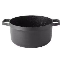 Alternative view of Cookware BergHOFF GEM 5.2 Qt. Cast Aluminum Nonstick Stock Pot In Black With Glass Lid