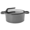 Cookware BergHOFF GEM Stay Cool 5.1 Qt. Cast Aluminum Nonstick Stock Pot In Gray With Glass Lid -Weston Shop berghoff stock pots 2307419 64 1000