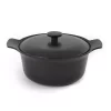 Cookware BergHOFF Ron 4.4 Qt. Cast Iron Stock Pot In Black With Lid -Weston Shop berghoff stock pots 3900040 64 1000