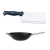 Cookware BergHOFF Geminis Spun Cast Iron Wok With Riveted Cleaver And Non-Stick Coating -Weston Shop berghoff woks stir fry pans 2211502 64 1000
