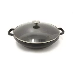 Alternative view of Cookware BergHOFF GEM 12.5 In. Cast Aluminum Nonstick Wok With Glass Lid