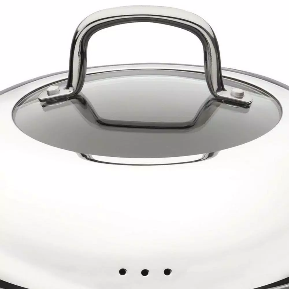 Cookware BergHOFF CollectNCook 11 In. Stainless Steel Non-Stick Covered Wok 4 Cookware BergHOFF CollectNCook 11 In. Stainless Steel Non-Stick Covered Wok - Image 2