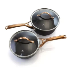 Oster Allsberg 10-Piece Aluminum Nonstick Cookware Set In Black And Bronze 15 Oster Allsberg 10-Piece Aluminum Nonstick Cookware Set In Black And Bronze -Weston Shop black and bronze oster cookware sets 985112752m 66 1000