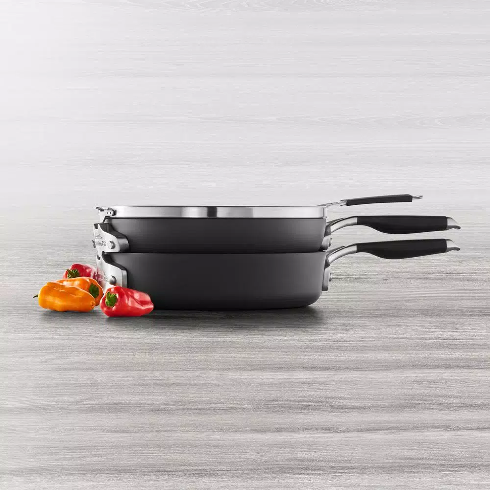 Calphalon Select Space Saving 3-Piece Hard-Anodized Aluminum Nonstick Cookware Set In Black 7 Calphalon Select Space Saving 3-Piece Hard-Anodized Aluminum Nonstick Cookware Set In Black - Image 5