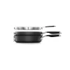 Calphalon Select Space Saving 3-Piece Hard-Anodized Aluminum Nonstick Cookware Set In Black -Weston Shop black calphalon cookware sets 2058555 64 1000