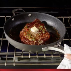 Cookware Calphalon Premier 13 In. Hard-Anodized Aluminum Nonstick Skillet In Black With Glass Lid 12 Cookware Calphalon Premier 13 In. Hard-Anodized Aluminum Nonstick Skillet In Black With Glass Lid -Weston Shop black calphalon skillets 2029650 1f 1000