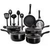 Classic Cuisine Allumi-Shield 15-Piece Aluminum Nonstick Cookware Set In Black -Weston Shop black classic cuisine cookware sets m030110 64 1000