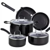Cook N Home 8-Piece Aluminum Nonstick Cookware Set In Black 2 Cook N Home 8-Piece Aluminum Nonstick Cookware Set In Black -Weston Shop black cook n home cookware sets 02497 64 1000