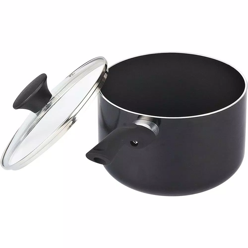 Cook N Home Stay Cool Handle 15-Piece Aluminum Nonstick Cookware Set In Black 6 Cook N Home Stay Cool Handle 15-Piece Aluminum Nonstick Cookware Set In Black - Image 4