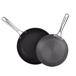 Cookware Cooks Standard 2-Piece Hard-Anodized Aluminum Nonstick Frying Pan Set In Black -Weston Shop black cooks standard skillets 02477 1f 1000