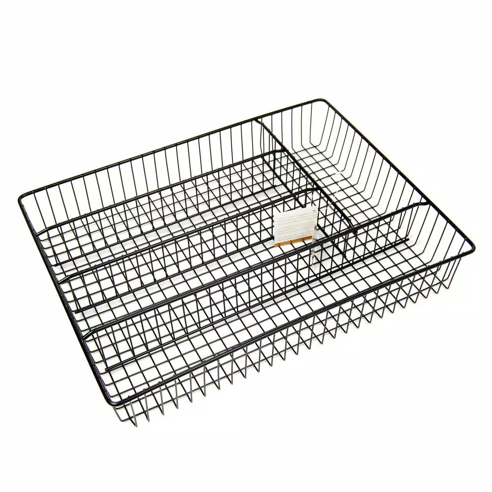 Kitchen Utensils Creative Home Black Plated Iron Works 5 Compartments Cutlery Tray Flatware Utensil Organizer, Large 3 Kitchen Utensils Creative Home Black Plated Iron Works 5 Compartments Cutlery Tray Flatware Utensil Organizer, Large