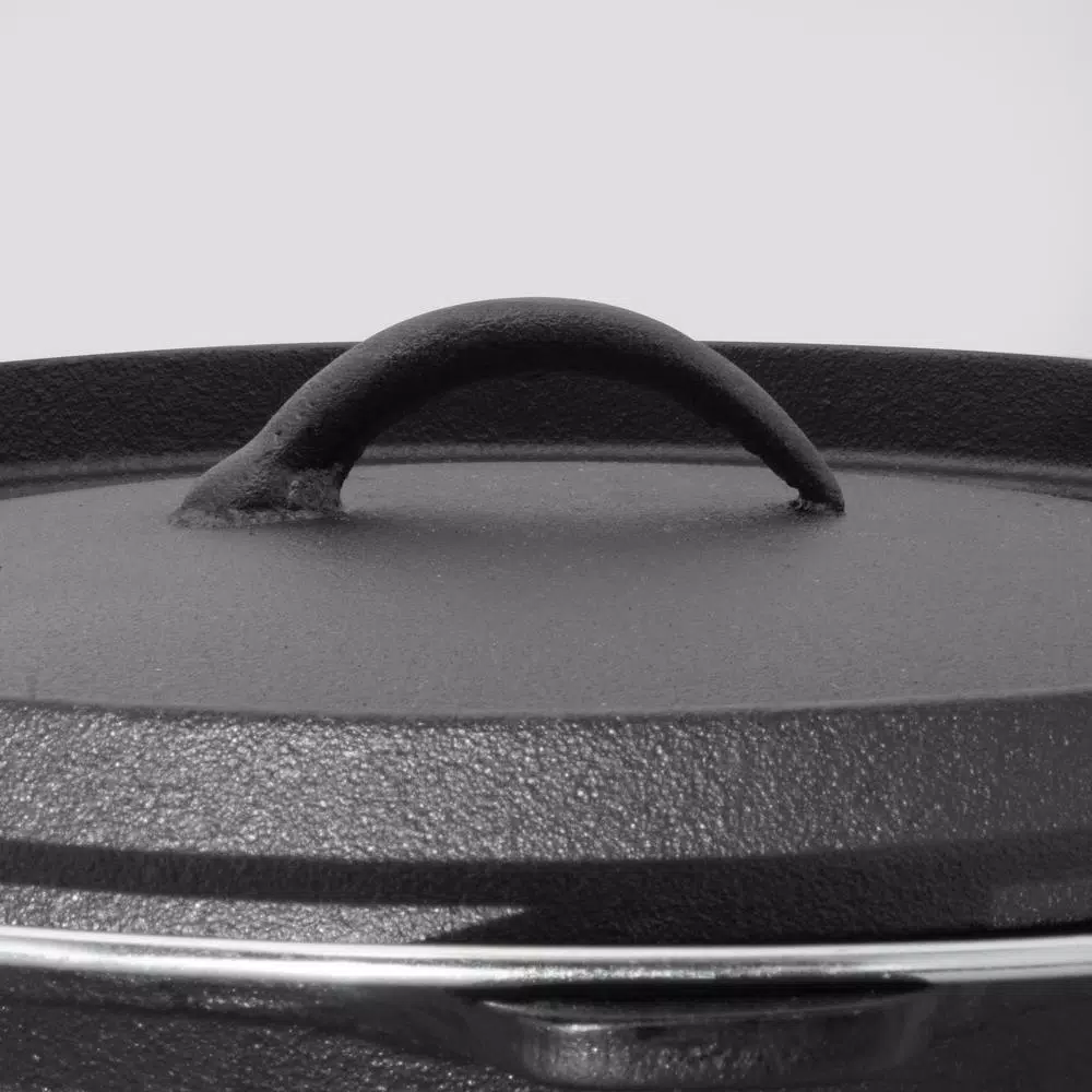 Cookware ExcelSteel 6 Qt. Round Cast Iron Dutch Oven In Black With Lid 5 Cookware ExcelSteel 6 Qt. Round Cast Iron Dutch Oven In Black With Lid - Image 3