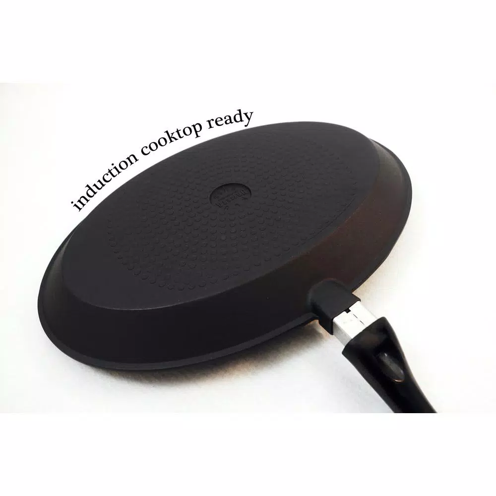 Cookware ExcelSteel 11 In. Cast Aluminum Nonstick Frying Pan In Black 7 Cookware ExcelSteel 11 In. Cast Aluminum Nonstick Frying Pan In Black - Image 5