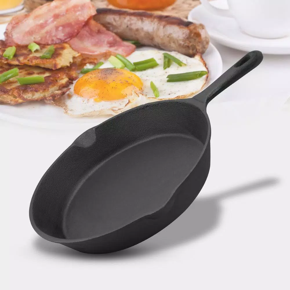 Cookware ExcelSteel 9 In. Cast Iron Skillet In Black 7 Cookware ExcelSteel 9 In. Cast Iron Skillet In Black - Image 5