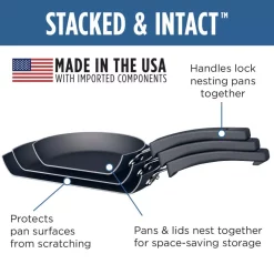 Cookware Farberware Neat Nest Space Saving 12 In. Aluminum Nonstick Skillet In Black 9 Cookware Farberware Neat Nest Space Saving 12 In. Aluminum Nonstick Skillet In Black -Weston Shop black farberware skillets 20465 c3 1000