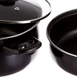 Alternative view of Gibson Home Chef Du Jour 7-Piece Carbon Steel Nonstick Cookware Set In Black
