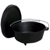Cookware King Kooker Pre-seasoned 4 Qt. Cast Iron Dutch Oven In Black With Lid