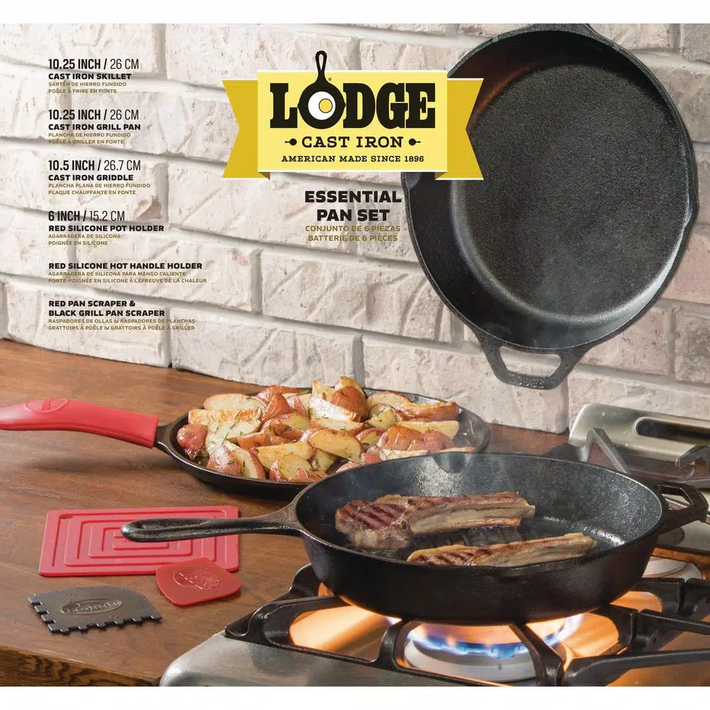 Lodge 7-Piece Cast Iron Cookware Set In Black 6 Lodge 7-Piece Cast Iron Cookware Set In Black - Image 4