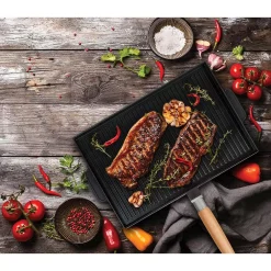 Cookware MasterPan Innovative Series 15 In. Cast Aluminum Nonstick Grill Pan In Black 11 Cookware MasterPan Innovative Series 15 In. Cast Aluminum Nonstick Grill Pan In Black -Weston Shop black masterpan griddles grill pans mp 103 44 1000