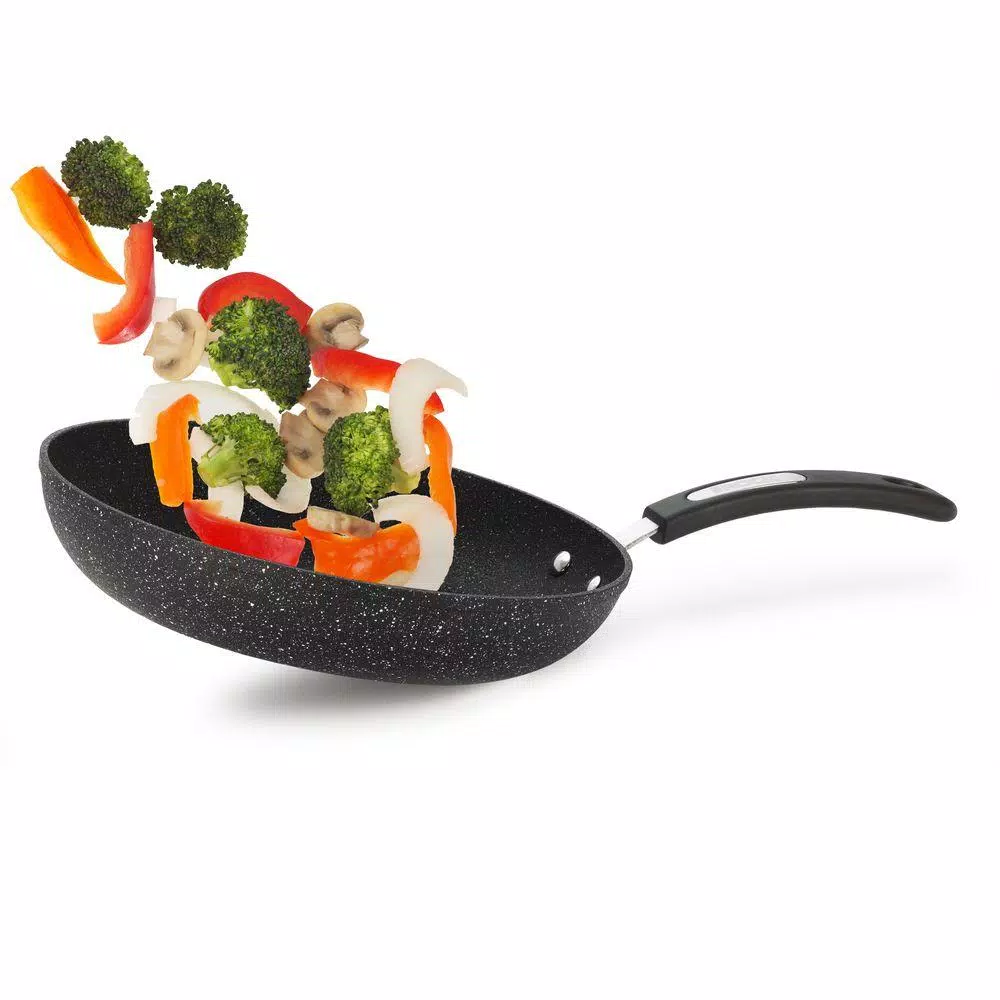 Cookware Starfrit The Rock Bakelite 8 In. Aluminum Nonstick Frying Pan In Black Speckle 4 Cookware Starfrit The Rock Bakelite 8 In. Aluminum Nonstick Frying Pan In Black Speckle - Image 2