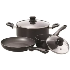 Starfrit Simplicity 5-Piece Aluminum Nonstick Cookware Set In Black