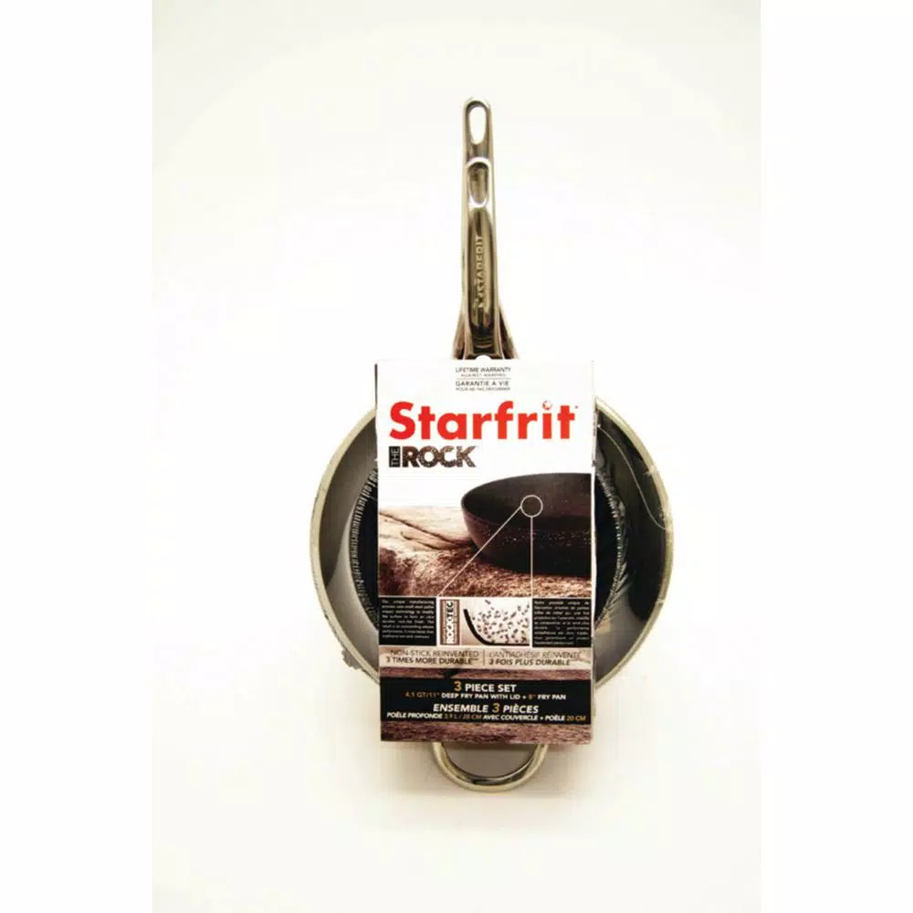 Starfrit The Rock 3-Piece Cookware Set With Riveted Cast Stainless Steel Handles 4 Starfrit The Rock 3-Piece Cookware Set With Riveted Cast Stainless Steel Handles - Image 2