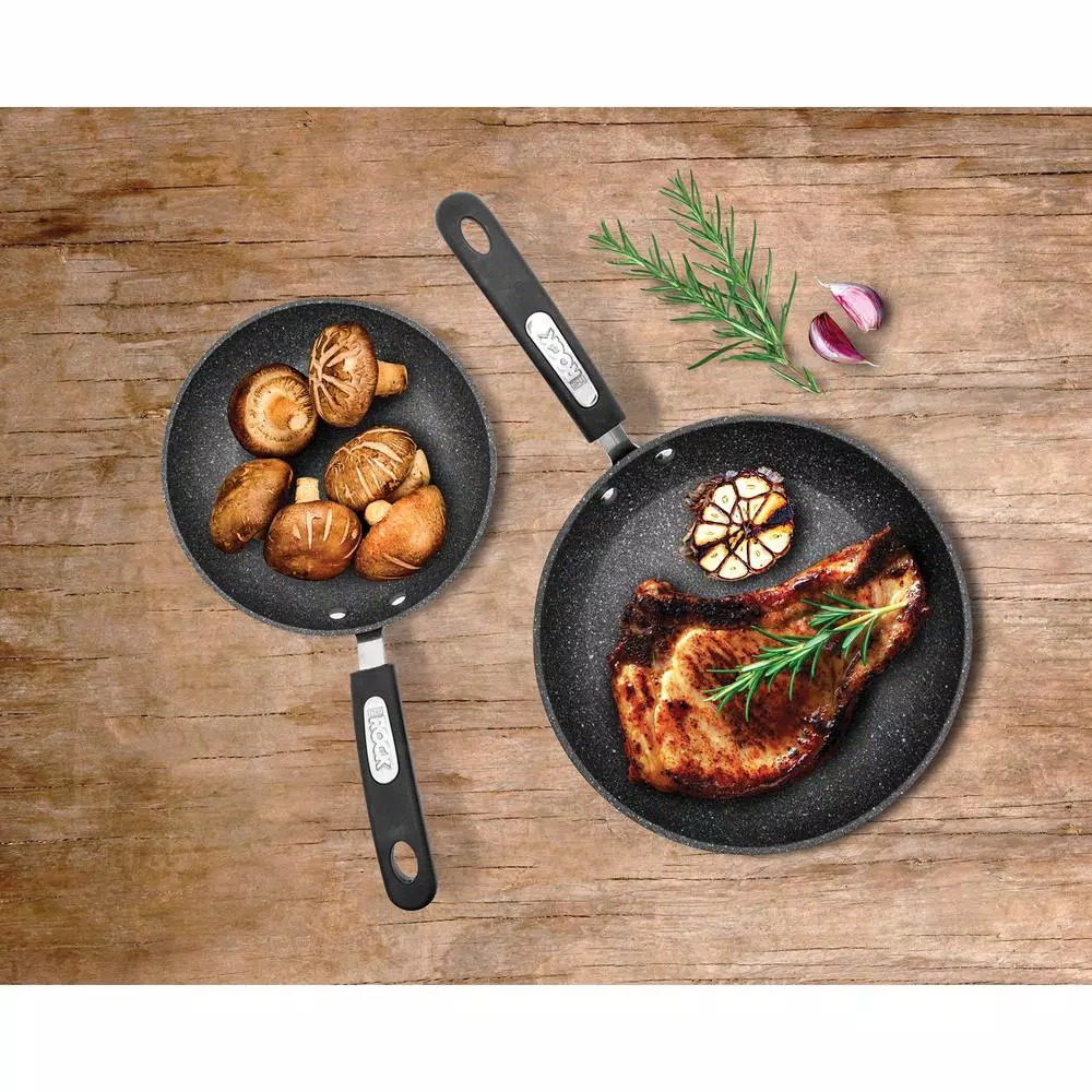 Cookware Starfrit The Rock 2-Piece Aluminum Nonstick Frying Pan Set In Black 5 Cookware Starfrit The Rock 2-Piece Aluminum Nonstick Frying Pan Set In Black - Image 3