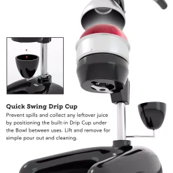Kitchen Gadgets & Tools Tribest MJP-105 Stainless Steel Black XL Manual Juice Press For Pomegranate And Citrus -Weston Shop black tribest specialty kitchen gadgets mjp 105bk 44 1000
