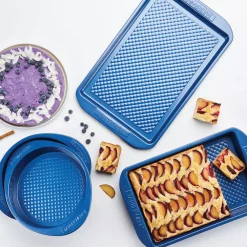 Circulon 4-Piece Blue Colorvive Nonstick Bakeware Set 15 Circulon 4-Piece Blue Colorvive Nonstick Bakeware Set -Weston Shop blue circulon bakeware sets 47530 31 1000