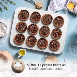 Bakeware NutriChef 6-Piece Steel Ceramic-Style Deluxe Non-Stick Baking Sheet Set 14 Bakeware NutriChef 6-Piece Steel Ceramic-Style Deluxe Non-Stick Baking Sheet Set -Weston Shop blue nutrichef bakeware sets ncbk6ct5 4f 1000