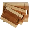 Cutlery Heim Concept Classic 3-Piece Organic Bamboo Cutting Board Set With Drip Groove