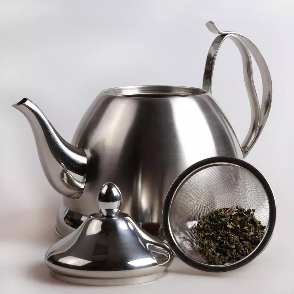 Cookware Creative Home Nobili-Tea 8-Cup Brushed Stainless Steel With Stainless Steel Infuser Basket Tea Kettle 4 Cookware Creative Home Nobili-Tea 8-Cup Brushed Stainless Steel With Stainless Steel Infuser Basket Tea Kettle - Image 2